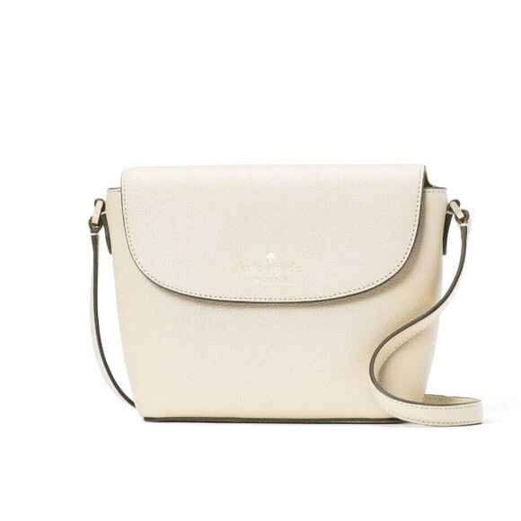 New Kate Spade Emmie Flap Crossbody Leather Buttermilk Glaze - Picture 1 of 4